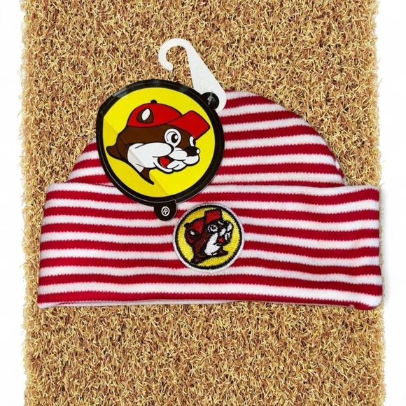 Other - Striped Red and White Baby Beanie